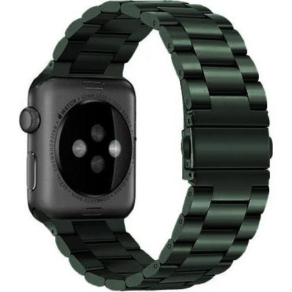 Thumbnail - Strap-it Stahlarmband (Edelstahl, Apple Watch), Uhrenarmband, Grün