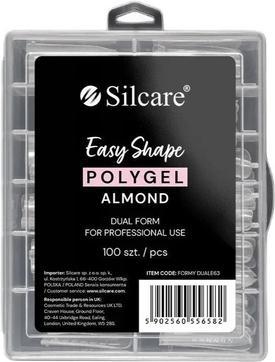 Produktbild Silcare Dual Mould For Acrylic Gel Clear Almond 100Pcs. (Kunstnägel, Clear Almond)