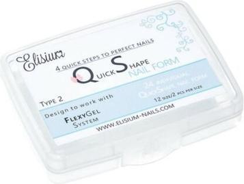 Elisium Quick Shape Nail Form Moulds For Acrylic Gel Type 2 24Pcs. (Artificial nails)