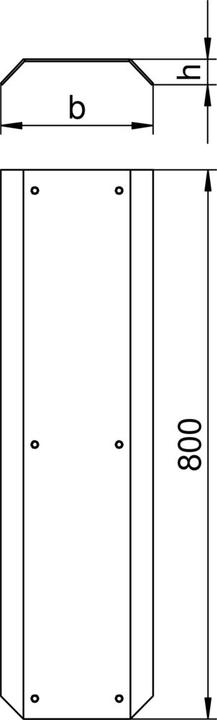 Actual product image OBO Bettermann OBO AIKA AD 15040 Blind cover for floor-mounted branch trunking St F (80 cm)