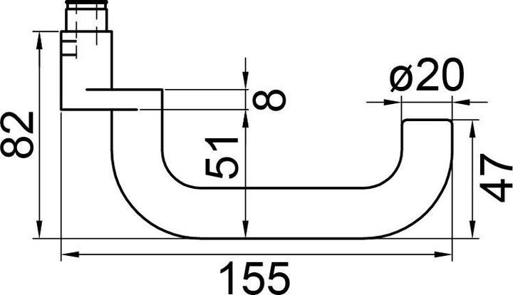 Actual product image Nickal Door handle half sets (Door handle)