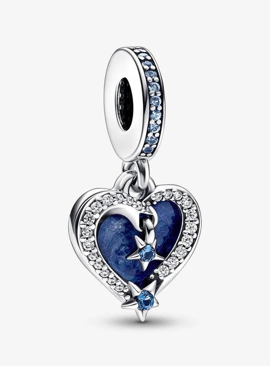 Image du produit Pandora Étoile filante céleste Coeur double (Émail)