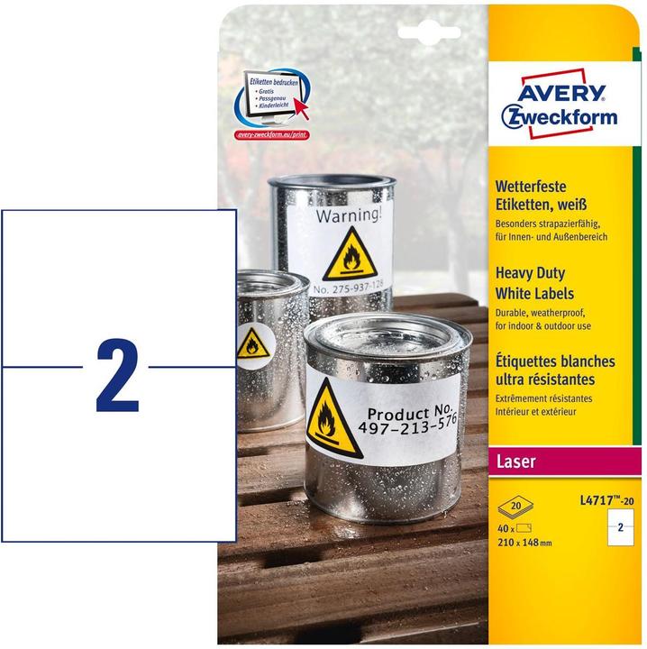 Produktbild Avery Wetterfeste Folien-Etiketten