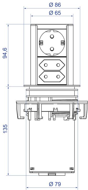Actual product image Bachmann Elevator (3 x, CEE 7/3, CEE 7/16, 2 m)