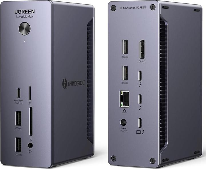 Ugreen U710 13in1 Docking Station 2x Thunderbolt 4 / 4x USB-A / DP / RJ45 / SD TF Reader / USB-C / 3 (USB-C, 13 Ports)