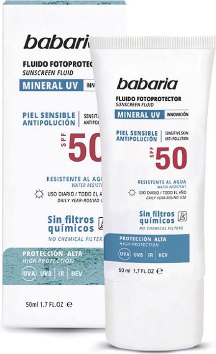 Babaria Sol Facial Fluido Mineral Photoprotector Fp50 50ml