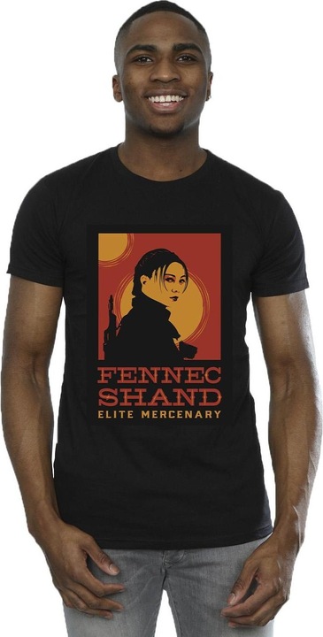 Actual product image Star Wars Mens The Book Of Boba Fett Elite Mercenary Fennec T-Shirt (S)