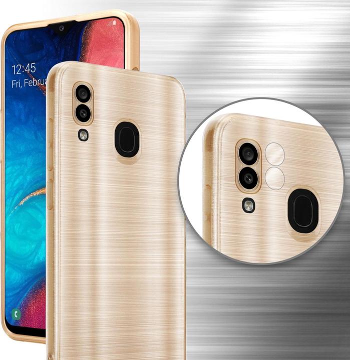 Actual product image Cadorabo Case for Samsung Galaxy A20 / A30 / M10s in TPU Brushed Camera Protector LM160 Style (Samsung Galaxy A20, Samsung Galaxy M10s, TCL A30)