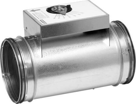 Image du produit Lindab DAU 100 Régulateur de débit, 1 niveau avec poignée pour le réglage manuel du débit d'air.