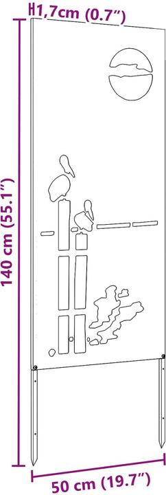 Produktbild vidaXL Gartensichtschutz (50 cm)