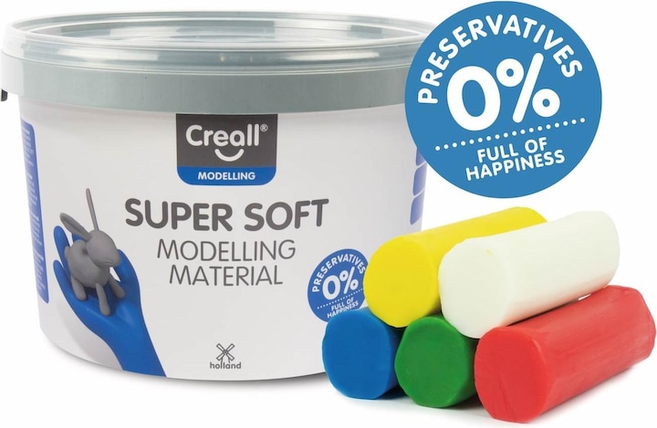 Productafbeelding Creall Supersoft Klei 5 kleuren, 1750gr.