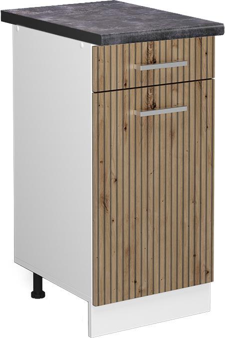 Anthrazit, Artisan Eiche, Weiss