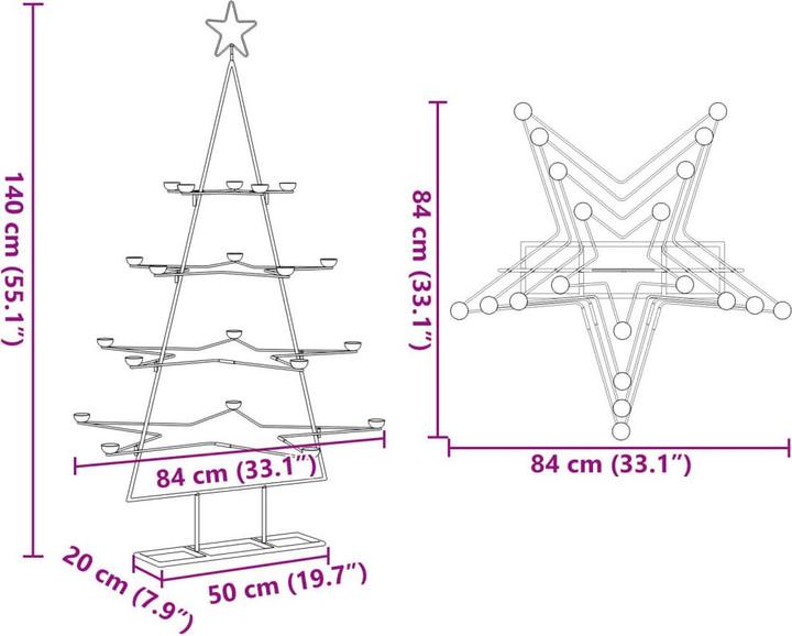 Produktbild vidaXL Weihnachtsbaum (140 cm)