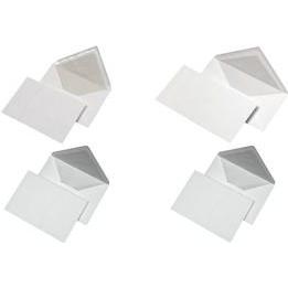 Mailmedia, Briefumschlag, Briefumschlag, Seidenfutter, C5, weiss nassklebend, Spitzklappe, 100 g/qm, weiss matt, graues ...