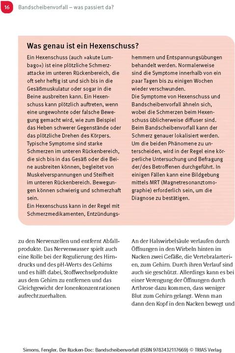 Produktbild Der Rücken-Doc: Bandscheibenvorfall (Deutsch, Arndt Fengler, Patrick Simons, 2023)