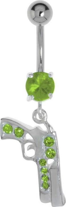 Immagine prodotto Bijouteria Piercing ventre (Argento 925, Vetro (di orologio), Acciaio chirurgico 316L)