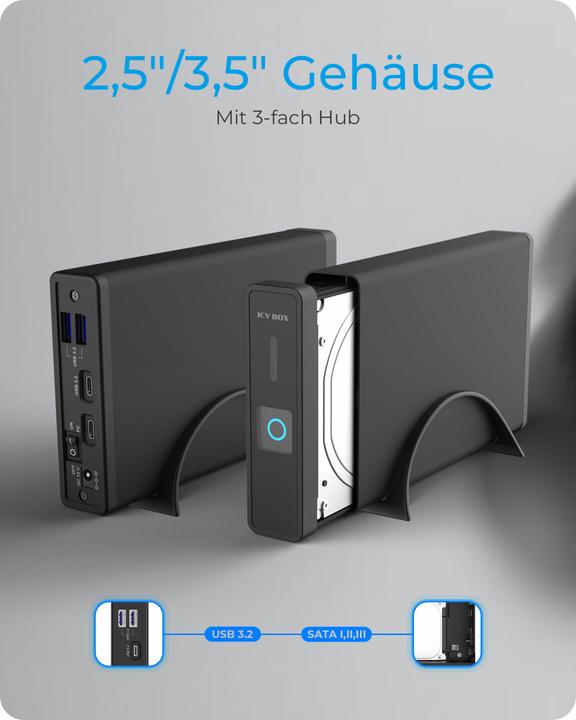 Immagine prodotto Icy Box IB-382H-C31 (2.5", 3.5")