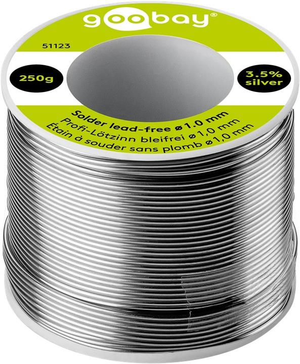 Image du produit Goobay Étain de soudure professionnel sans plomb, ø 1,0 mm, 250 g (Souder)