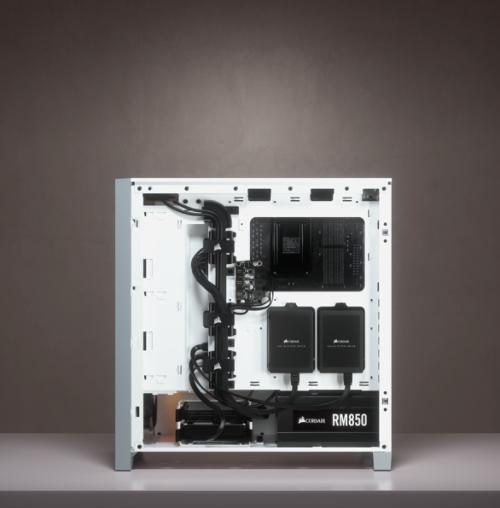 Image du produit Corsair iCUE 4000X RGB Boîtier tour milieu blanc en verre trempé (ATX, mATX, Mini-ITX, E-ATX)
