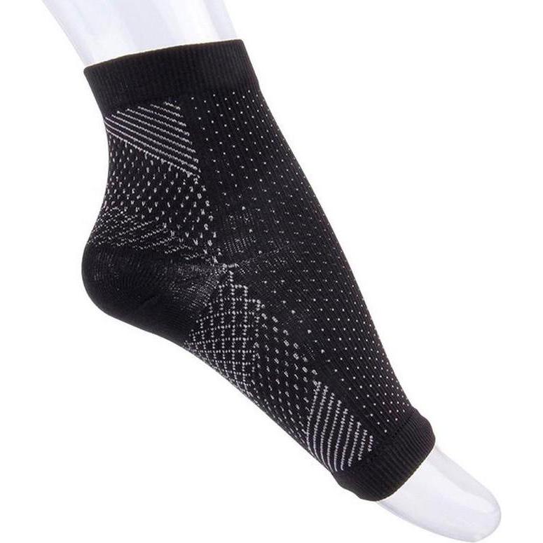 JTI, Sportsocken, Kompressionssocke mit offener Spitze - L (L), Schwarz