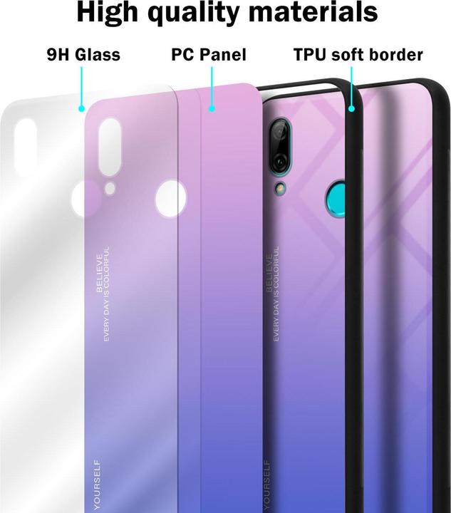 Actual product image Cadorabo TPU 2 colors glass cover (Huawei P Smart (2019))