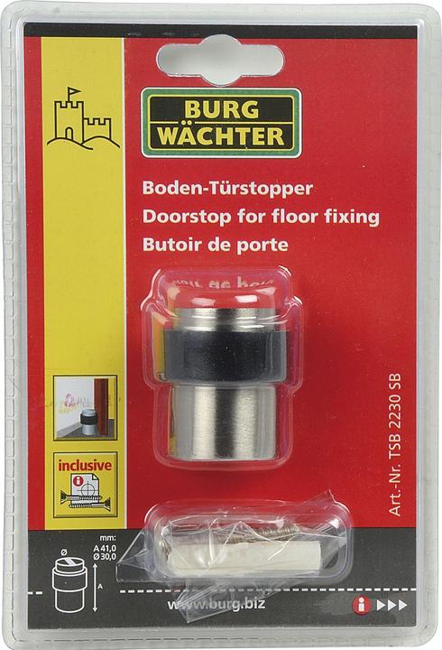 Produktbild Burg Wächter Bodentürpuffer TSB 2230 SB, Edelstahl gebürstet (1 Stk.)