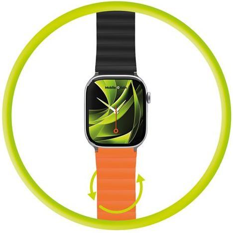 Actual product image Mobile Origin Magnetic Watch Strap II orange/black - Apple Watch 49mm/46mm/45mm/44mm
