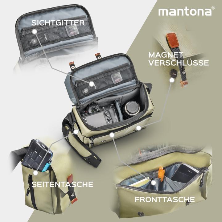 Immagine prodotto mantona Borsa fotografica Milano grande (Borsa a tracolla per fotocamera)