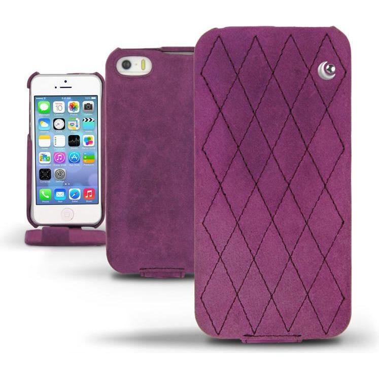 Noreve Lederschutzhülle vertikal (Apple iPhone 5s), Smartphone Hülle, Violett