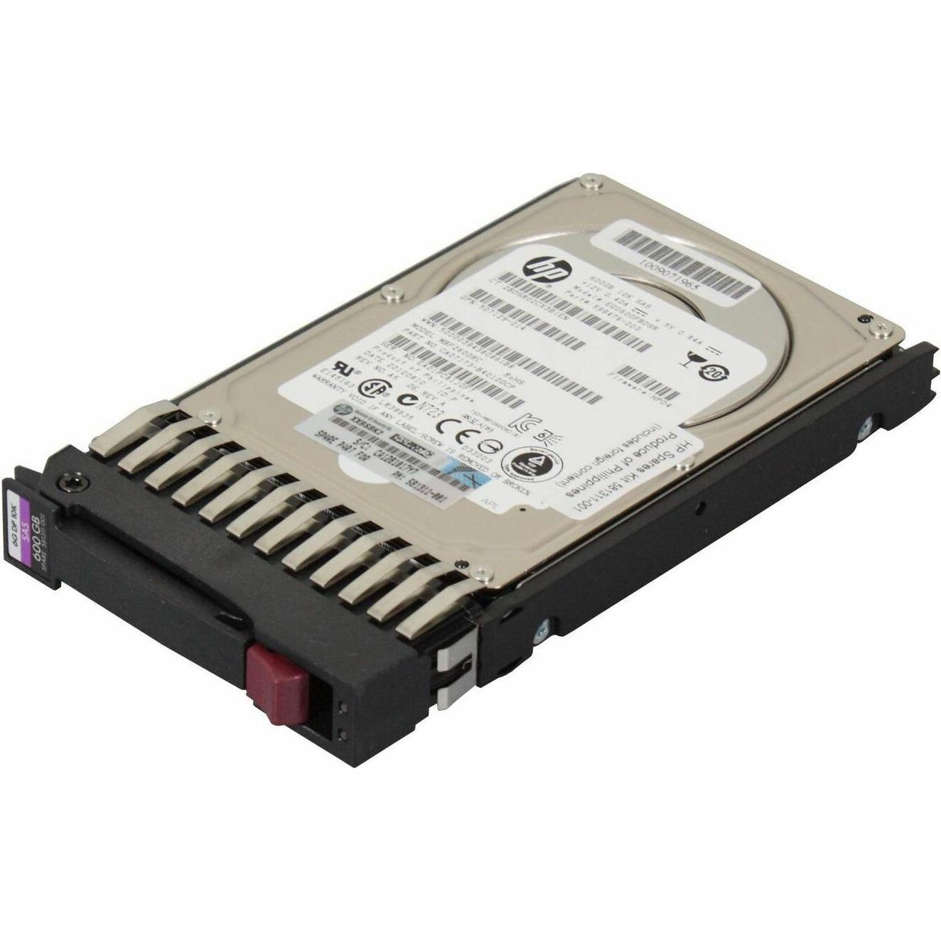 HPE 600GB 10K RPM 2.5 SAS HDD (0.60 TB, 2.5"), Festplatte