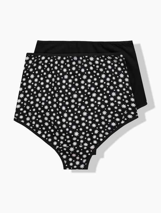 Image du produit Ulla Popken Culottes extra-hautes Bellieva, lot de 2, empiècement sur le ventre (54)