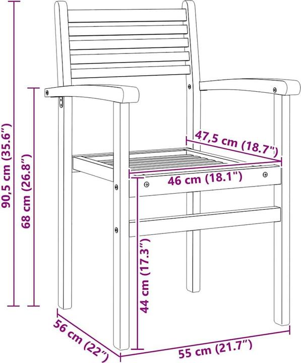Produktbild vidaXL Gartenstuhl