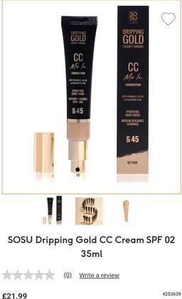 Actual product image Sosu Cosmetics - Liquid foundation CC Me In (Foundation) 32 ml - Shade: 02 (02 Fair)