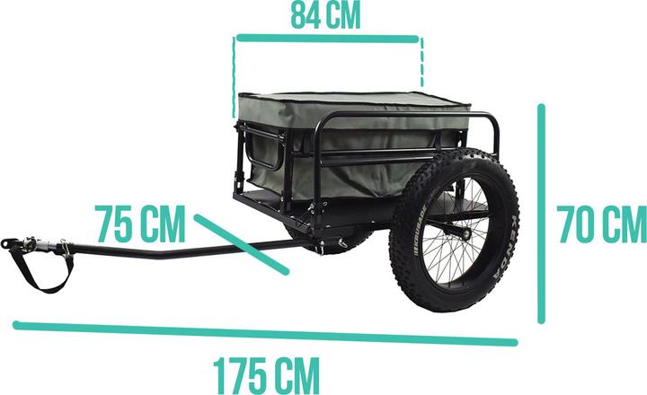 Actual product image 9WS Remorque vlo spcial plage - roues fat bike