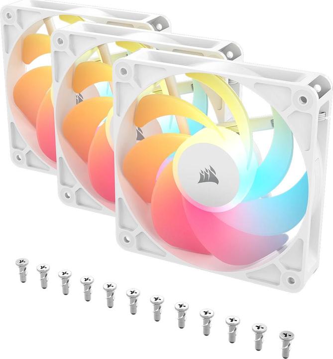 Produktbild Corsair PC-Lüfter R5 120-R ARGB Weiss, Beleuchtung: Ja (120 mm, 3 x)