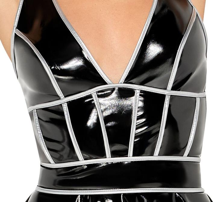 Actual product image Black Level Lacquer dress (XL)