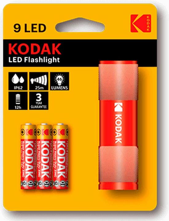 Actual product image Kodak 9-LED FLASHLIGHT RED + 3 AAA EHD (46 lm)