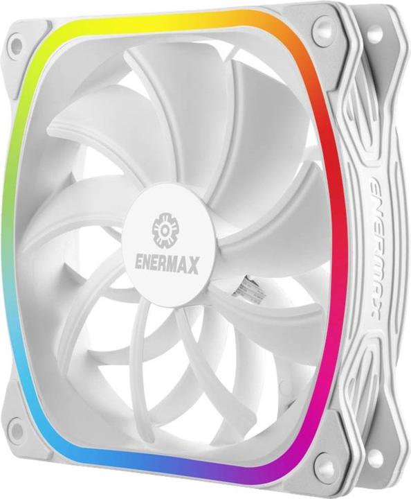 Image du produit Enermax Ventilateur PC SquA RGB Blanc 3-Pack avec boîte de contrôle RGB (120 mm, 3 x)