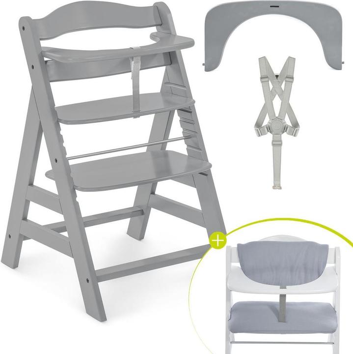 Produktbild Hauck Hochstühle Hochstuhl Alpha Plus Grey - im Sparset inkl. (Treppenhochstuhl)