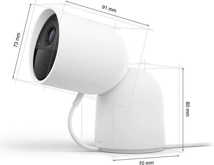 Actual product image Philips Hue Secure Wired Camera with Stand (1920 x 1080 Pixels)