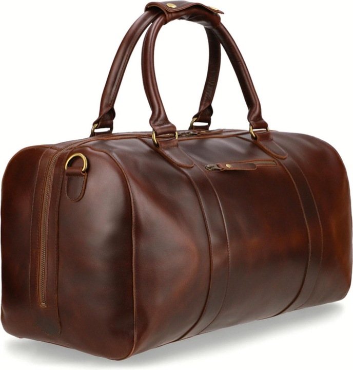 Produktbild Buckle & Seam Leder Weekender Willow Braun / Stripe (37 l, Handgepäck (bis 50l))