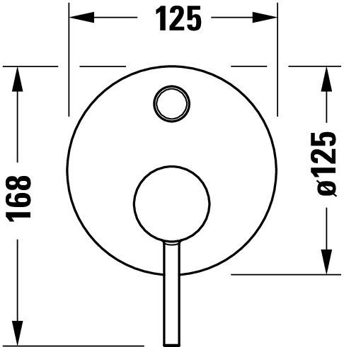 Actual product image Duravit Circle single lever mixer set, concealed, chrome, CE4210008010