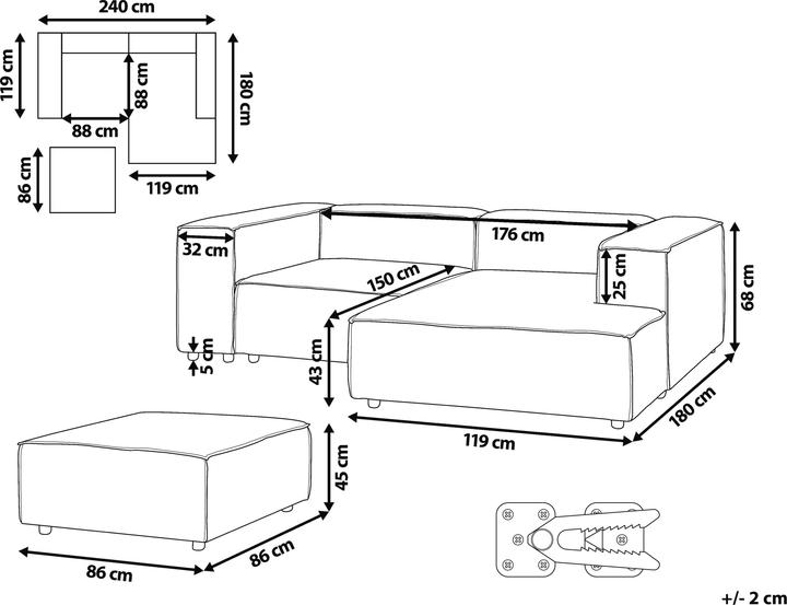 Actual product image Beliani Ardal (Modular sofa)