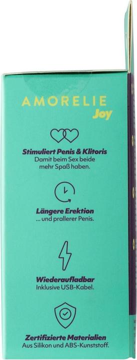 Produktbild Amorelie Penisring mit Vibration «Dance» Türkis (2.60 cm)