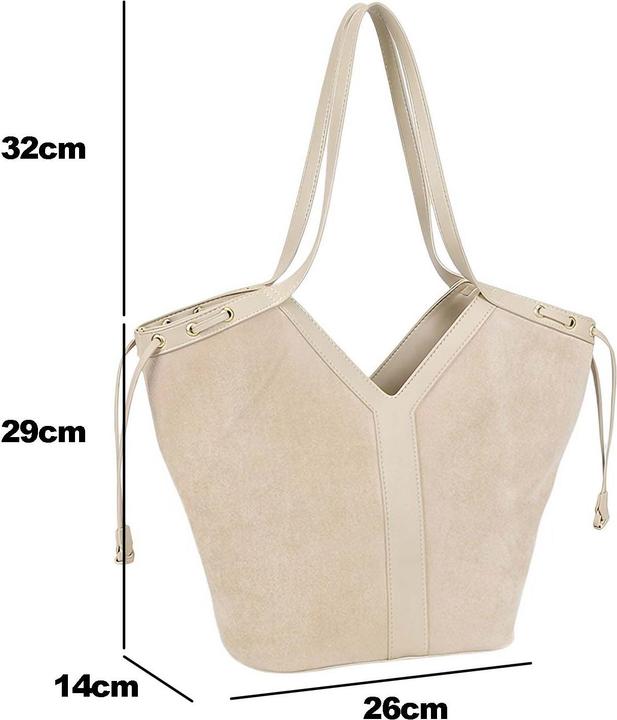 Actual product image Gallantry Moderne Damen Tote Bag Wildlederoptik