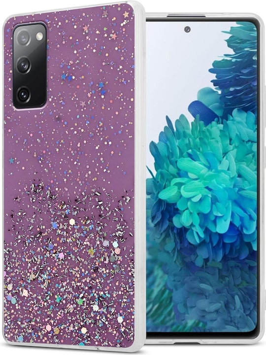 Purple with glitter