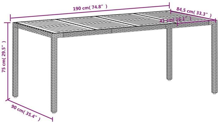 Produktbild vidaXL Gartentisch