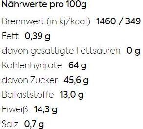 Nutritional values and ingredients KoRo Organic Goji Berries (1000 g)