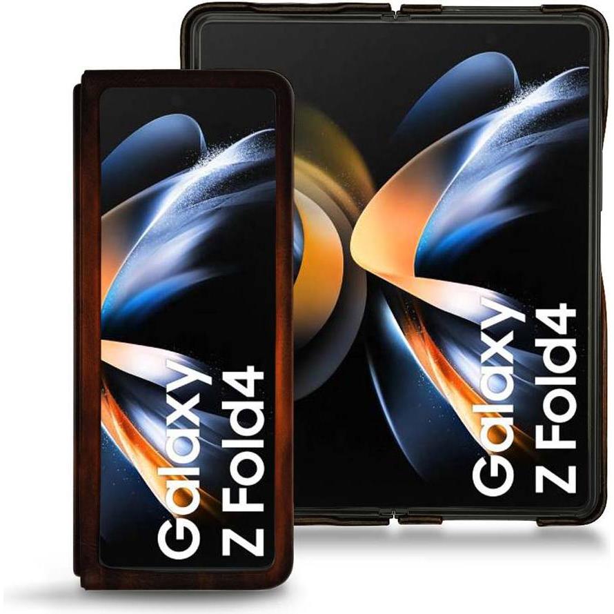 Thumbnail - Noreve Lederschutzhülle Samsung Galaxy Z Fold4 (Samsung Galaxy Z Fold4), Smartphone Hülle, Violett