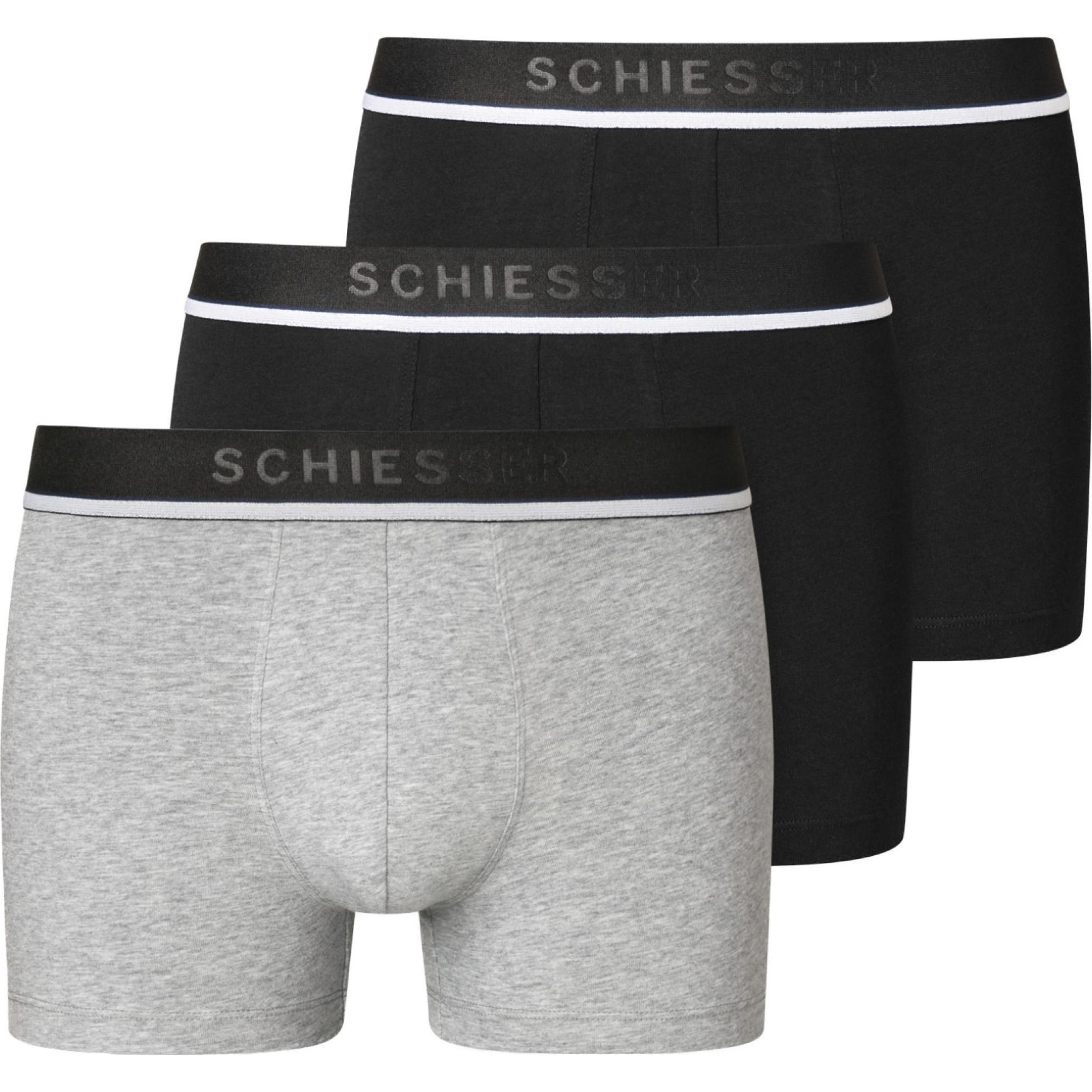 Schiesser, Herren, Unterhosen, Boxershorts, Mehrfarbig, (XL, 3er Pack)